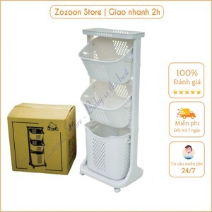 Kệ nhựa holla 3 tầng có bánh xe 110cm x 33cm x 44cm