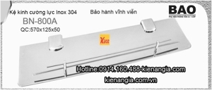 Kệ thẳng inox BAO, BN 800A