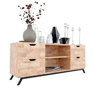 Kệ Tivi 120cm gỗ cao su chân sắt KTV68057