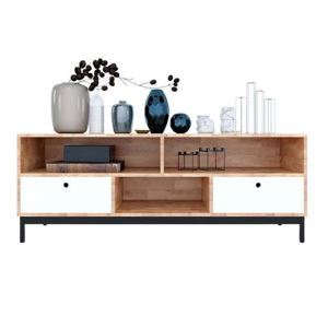 Kệ tivi phòng khách gỗ cao su 140x40x53cm KTV68056