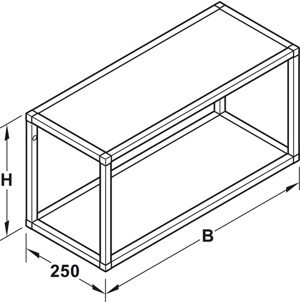 Kệ treo thông minh 300x250x1200 Hafele 793.06.333