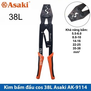 Kềm bấm đầu cosse Asaki AK-9114