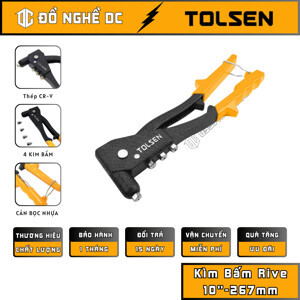 Kềm bấm Rive Tolsen 43003 10,5'' (Vàng)