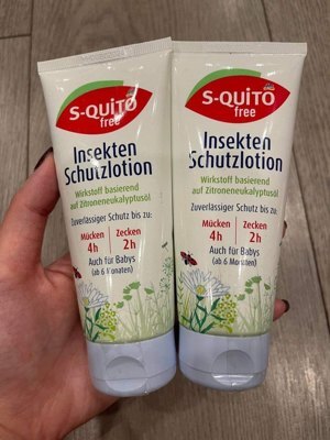 Kem bôi chống muỗi và côn trùng S-Quito Free Insekten Schutzlotion 100ml