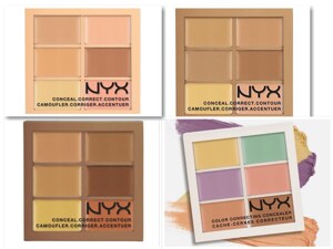 Kem che khuyết điểm & tạo khối 6 Màu Nyx Conceal Correct Contour