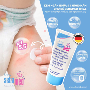 Kem chống hăm cho bé Sebamed Baby Diaper Rash Cream 50ml