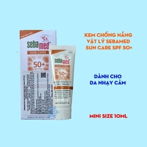 Kem chống nắng cho da mặt Sebamed Sun Care Multi Protect Sun Cream SPF 50+ Without Perfume 10ml