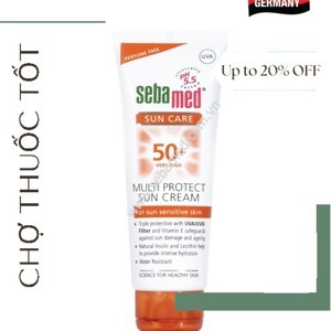 Kem chống nắng cho da mặt Sebamed Sun Care Multi Protect Sun Cream SPF 50+ Without Perfume 75ml