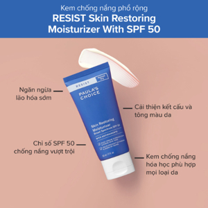 Kem chống nắng chống lão hóa Paula’s Choice Resist Skin Restoring Moisturizer with SPF50 60ml