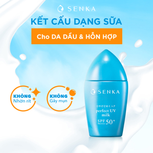 Kem chống nắng dạng sữa không trôi và khô thoáng Senka Perfect UV Milk 40ml