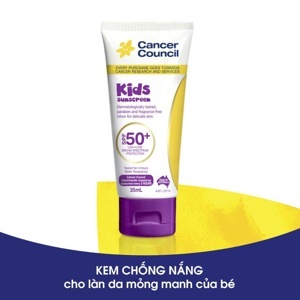 Kem chống nắng dành cho trẻ em - Cancer Council Kids SPF50+ PA++++ 35ml