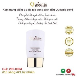 Kem chống nắng dưỡng trắng da, bổ sung Collagen SPF 50 PA++ Queenie 50g