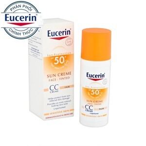 Kem chống nắng Eucerin Sun Creme Tinted CC Fair SPF 50+