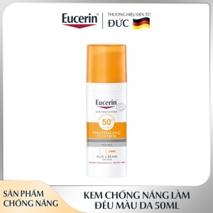 Kem chống nắng Eucerin Sun Creme Tinted CC Fair SPF 50+