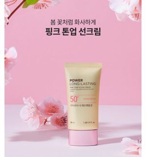 Kem chống nắng nâng tông dịu da Power Long Lasting Pink Tone Up Sun Cream 50ml