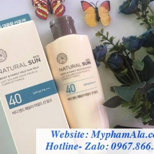 Kem chống nắng Natural Sun Aq Body Family Mild Sun Milk SPF40 PA+++