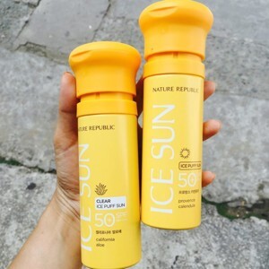 Kem chống nắng Nature Republic Ice Puff Sun Provence Calendula SPF50+ PA+++ 100ml