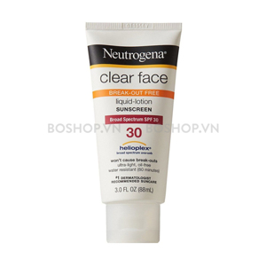 Kem chống nắng Neutrogena cho mặt SPF 30 clear face