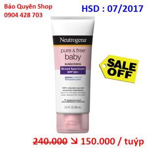 Kem chống nắng Neutrogena Pure Free Baby Sunscreen Lotion SPF 60 - Dành cho bé