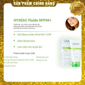 Kem chống nắng Uriage cho da dầu mụn Hyseac Fluide SPF 50+ - 50ml