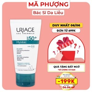 Kem chống nắng Uriage Hyséac Fluid SPF50+ 50ml