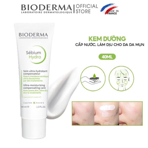 Kem cung cấp độ ẩm cho da mụn Bioderma Sebium Hydra 40ml