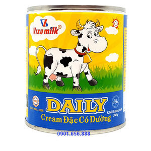 Kem đặc có đường Daily lon 380g