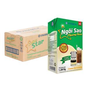 Kem đặc có đường Ngôi sao Phương Nam xanh lá thùng 12 hộp x 1284g