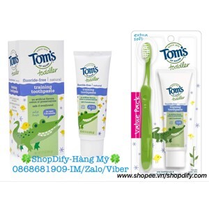 Kem đánh răng cho bé Tom’s of Maine Natural Children’s Fluoride-Free Toothpaste, Silly Strawberry, 5.1oz – 144g