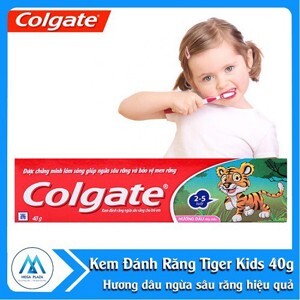 Kem đánh răng Colgate Tiger 40g cho bé từ 2-5 tuổi