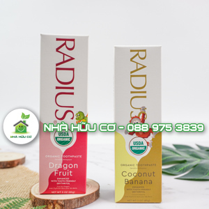 Kem đánh răng hữu cơ trẻ em vị chuối dừa Radius Organic Coconut Banana Toothpaste