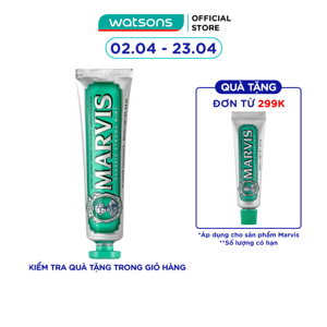 Kem đánh răng Marvis Classic Strong Mint (85g)
