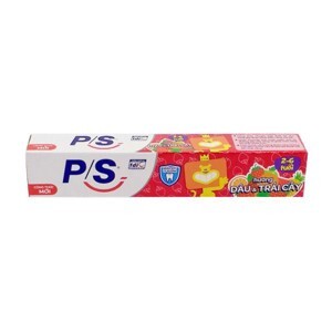 Kem đánh răng P/S trẻ em hương dâu và trái cây 45g - Dành cho bé từ 2 đến 6 tuổi