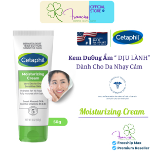 Kem dưỡng ẩm hàng ngày không gây kích ứng da Cetaphil Moisturizing Cream 50g