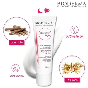 Kem dưỡng ẩm và làm dịu da tức thì cho da nhạy cảm Bioderma Sensibio Light 40ml