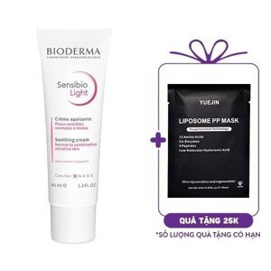 Kem dưỡng ẩm và làm dịu da tức thì cho da nhạy cảm Bioderma Sensibio Light 40ml