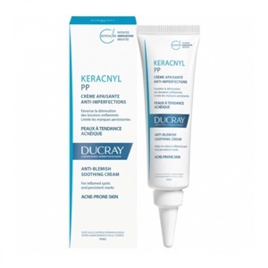 Kem dưỡng cân bằng dầu giảm viêm mụn Ducray Keracnyl PP Anti-Blemish Soothing Cream 30ml