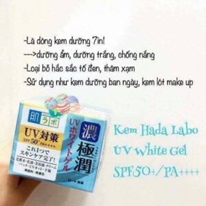 Kem dưỡng da Hadalabo 7 in 1 Whitening Uv Perfect gel