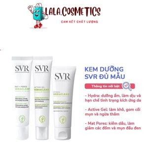 Kem dưỡng da làm giảm mụn, thông thoáng lỗ chân lông và giúp loại bỏ dầu cho da SVR Sebiaclear Mat + Pores 40ml