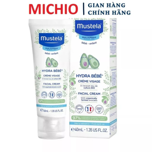 Kem dưỡng da mặt cho bé Mustela Hydra Bebe Facial Cream 40ml