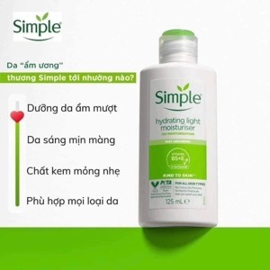 Kem dưỡng da Simple Kind To Skin Hydrating Light Moisturiser 125ml