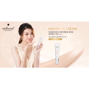 Kem dưỡng trắng da, trang điểm chống nắng Sakura CC Cream