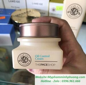 Kem dưỡng kiềm dầu trị mụn TFS Clean Face Oil Free Control Cream