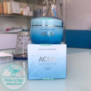 Kem dưỡng ẩm cho da hỗn hợp Nature Republic Super Aqua Max Fresh Watery Cream 80ml