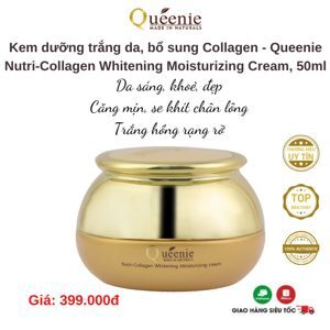 Kem dưỡng trắng da, bổ sung Collagen Queenie 50ml
