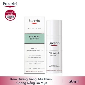 Kem dưỡng trắng dành cho da mụn Eucerin Day Mat Whitening SPF30