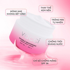 Kem dưỡng trang điểm trắng da toàn thân – Vacci Double Whitening Magic Body Cream