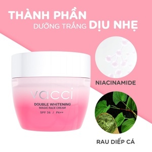 Kem dưỡng trang điểm trắng da mặt - Vacci Double Whitening Magic Face Cream