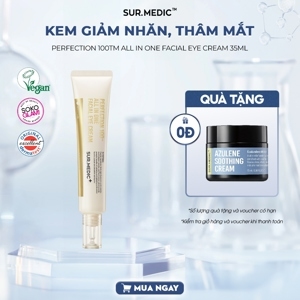 Kem giảm thâm mắt mờ nếp nhăn Surmedic Perfection 100tm all in one facial eye cream 35ml