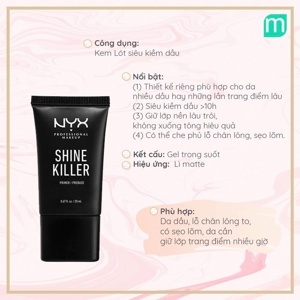 Kem lót siêu kềm dầu NYX Shine Killer SK01 20ml